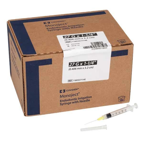 Monoject Endo Syringes 27G x 11/4 L&L Dental Products