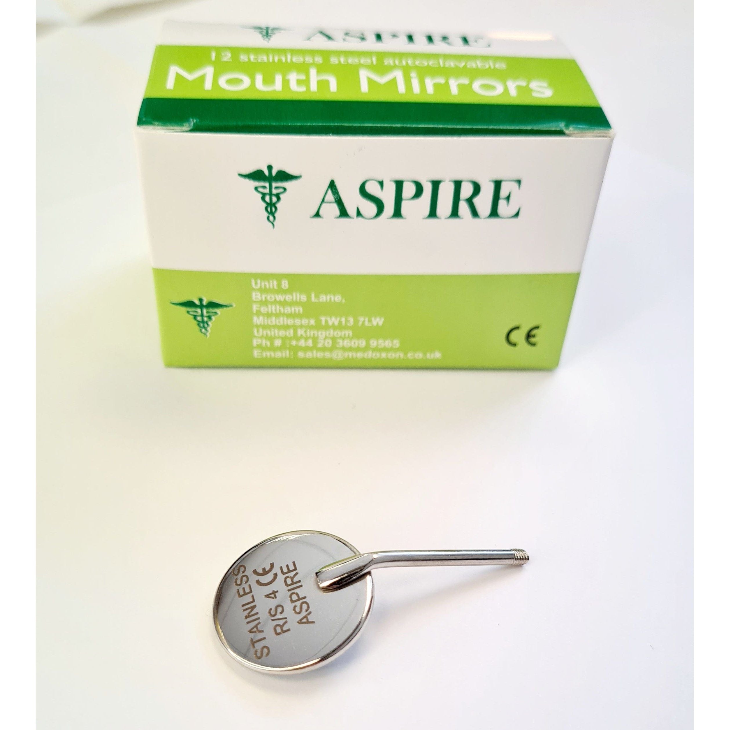 Aspire Stainless Steel Mouth Mirrors Heads (12)