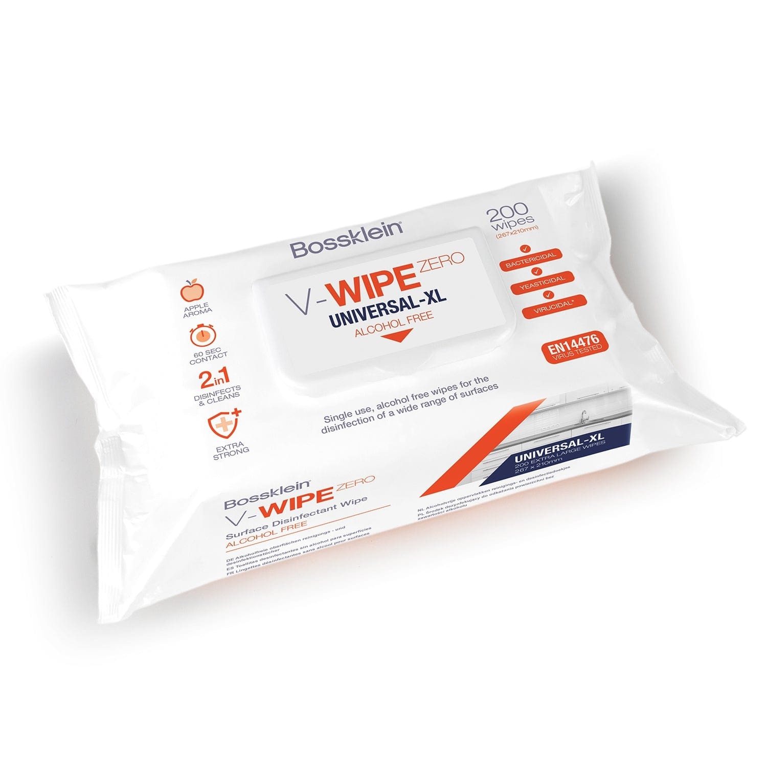 Bossklein V-WIPE ZERO Universal-XL Wipes Pk200