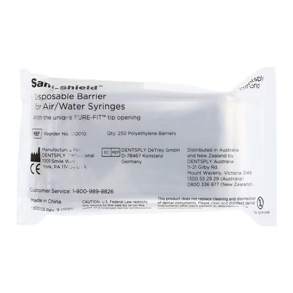 *CLEARANCE* Sani-Shield Syringe Cover Clear For Air And Water Syringe (250)
