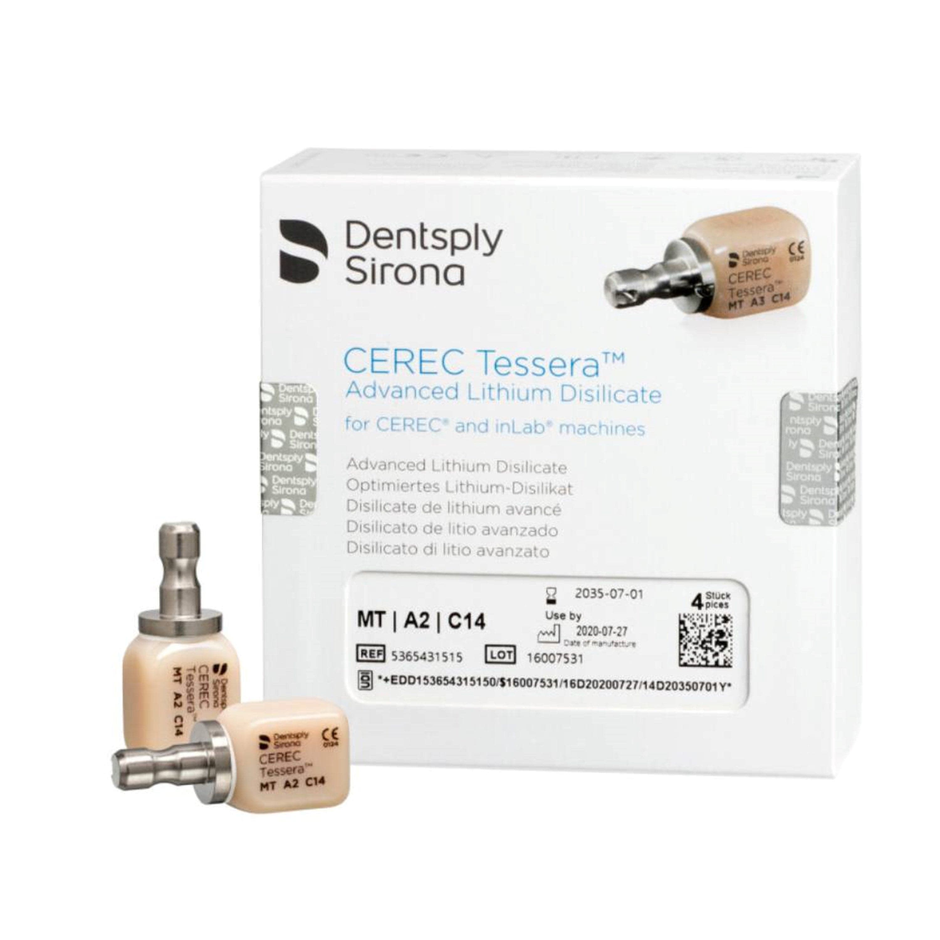 Dentsply Sirona CEREC Tessera CAD/CAM Blocks Size C14 MT A2