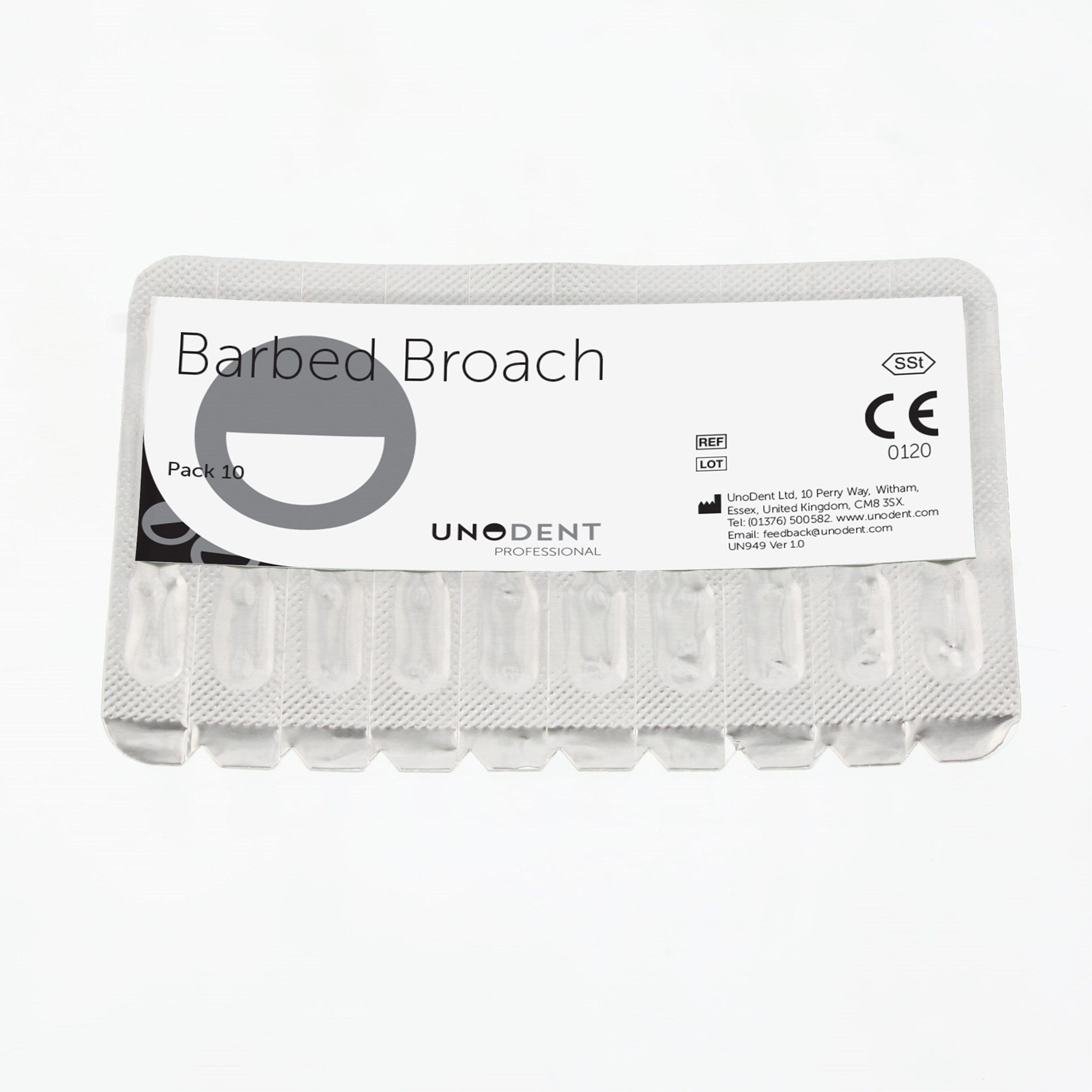 Unodent Barbed Broaches 25mm (10)