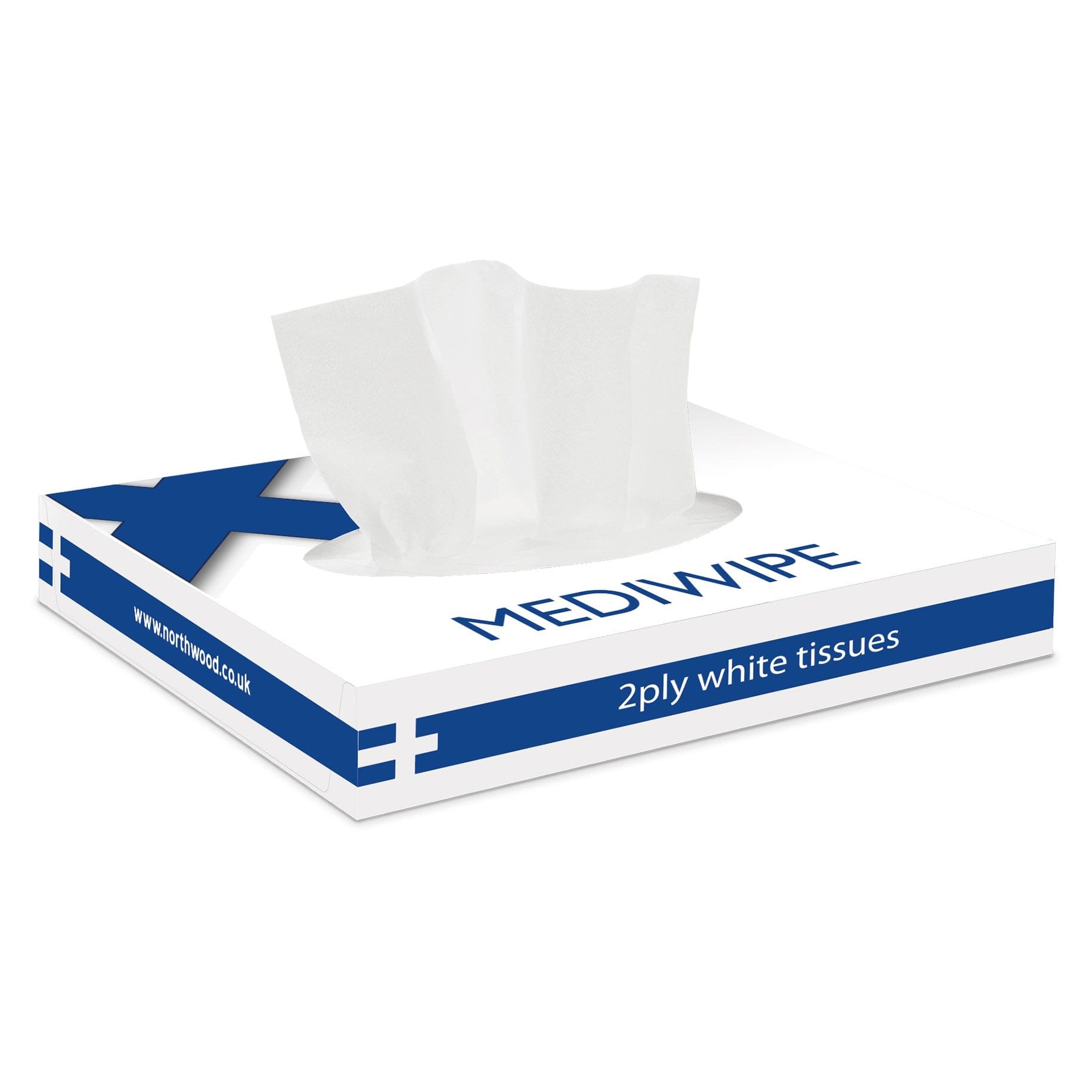 Whisper Flat Pack Tissue Medical Wipes 2ply White Case of 72