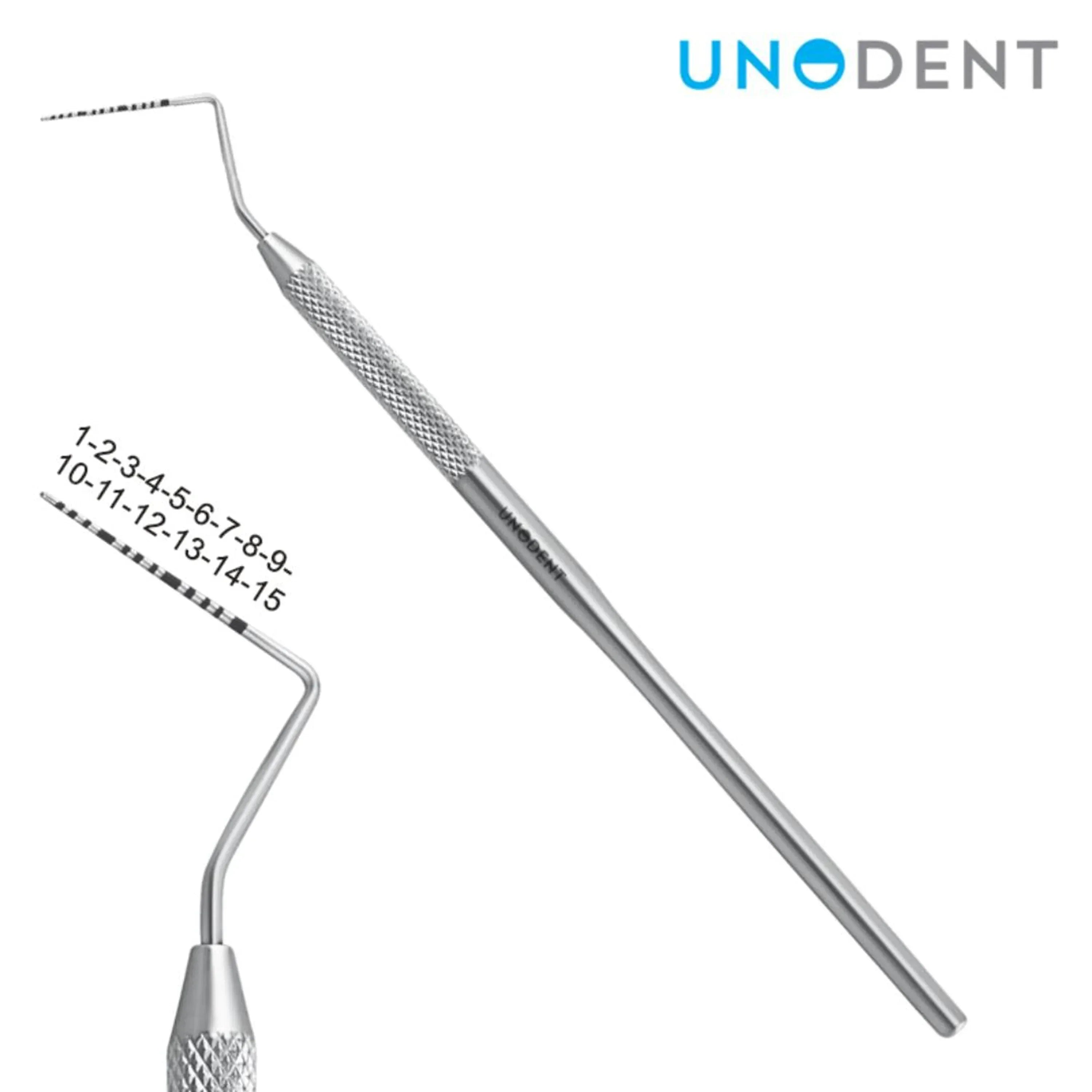Unodent Autoclavable Fig 15 UNC Williams Probe SE Perio Round Handle
