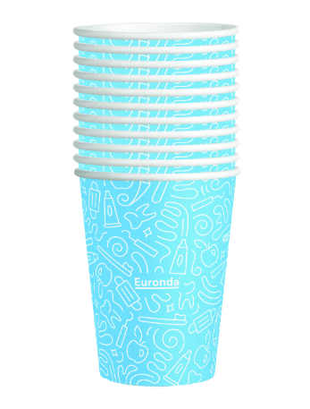 *CLEARANCE* Monoart Graffiti Paper Cups Light Blue (1000)