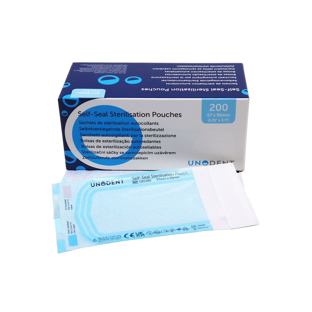 UnoDent Sterilisation Pouches 57 x 95mm (200)