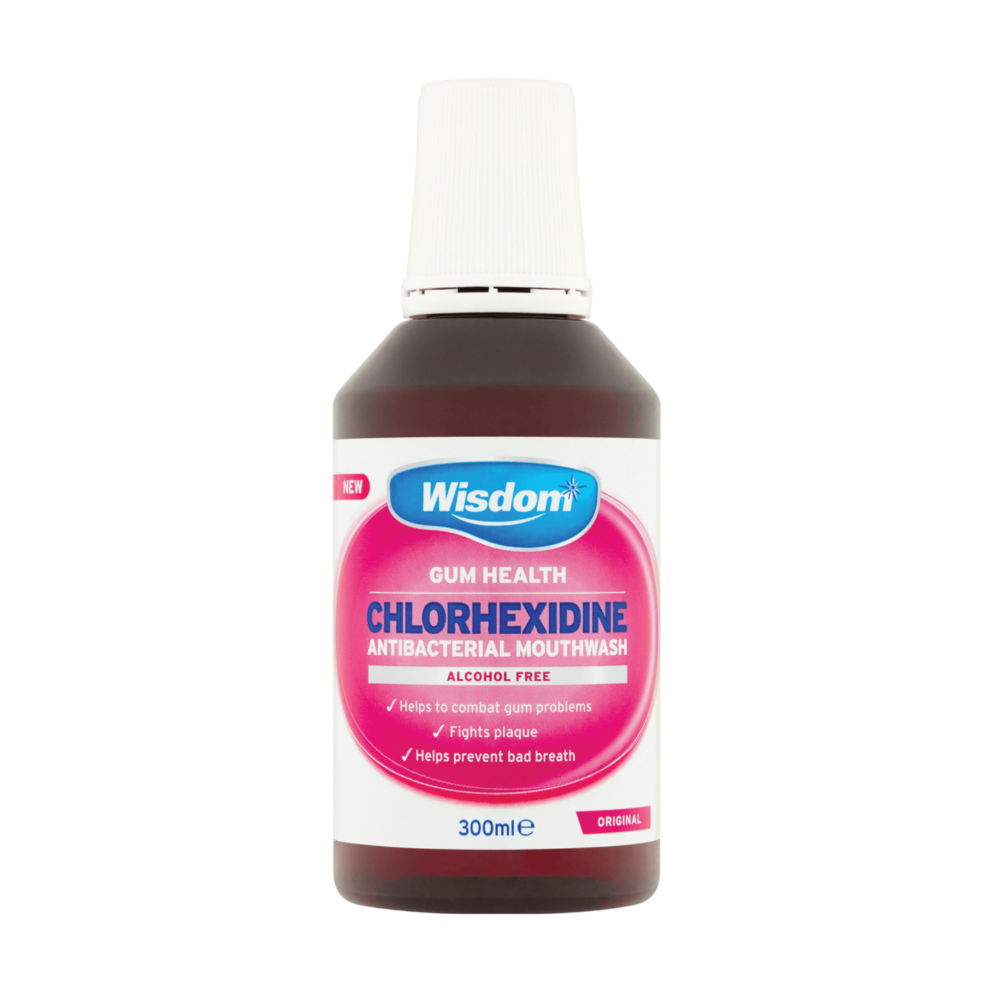 Wisdom
0.20% Chlorhexidine Original Alcohol Free Mouthwash Bottle